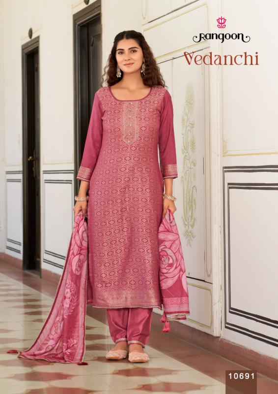 Rangoon vedanchi 3pcs wholesalers of designer kurtis in delhi central market